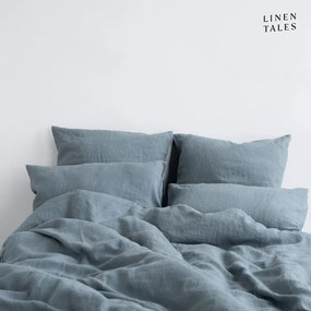 Jasnoniebieska lniana pościel dwuosobowa 200x200 cm – Linen Tales