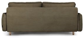 Zielona sztruksowa rozkładana sofa 218 cm Tori – Bonami Selection