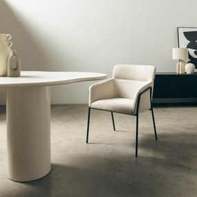 Kremowy designerski fotel HELSINKI