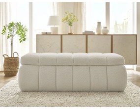 Beżowa ławka z materiału bouclé Mont Blanc – Bobochic Paris