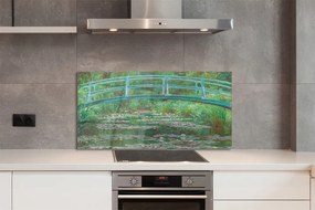 Szklany Panel Japońska Kładka - Claude Monet