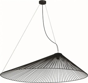 Wisząca duża ażurowa lampa czarna K9-G36
