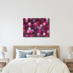 Obraz fioletowych kostek (70x50 cm)