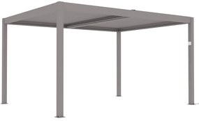 Pergola bioklimatyczna wolnostojąca elektryczna taupe z aluminium z otwieranym dachem 12 m² - AMADORA