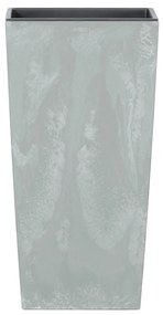 Donica ogrodowa z wkładem Urbi Square Beton Effect 22 x 22 x 42 cm szary PROSPERPLAST