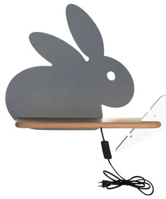 Szara lampa dziecięca Rabbit – Candellux Lighting