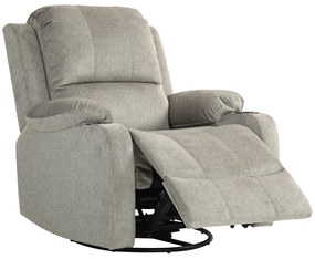 HOMCOM Fotel relaksacyjny z podnóżkiem funkcja leżenia uchwyty na napoje do 150 kg brązowy | Aosom PL