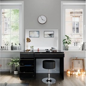 Toaletka czarny/złoty 120x55x75 sherry