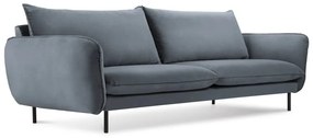 Szara aksamitna sofa Cosmopolitan Design Vienna, 200 cm