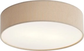 Nowoczesna lampa sufitowa taupe z aksamitnym abażurem 38 cm 2-źródła światła - Luz Nowoczesny Oswietlenie wewnetrzne