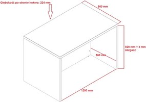 Wyspa kuchenna szary grafit L8-L08