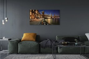 Fotoobraz na płótnie Nocne Odbicia w Rzece