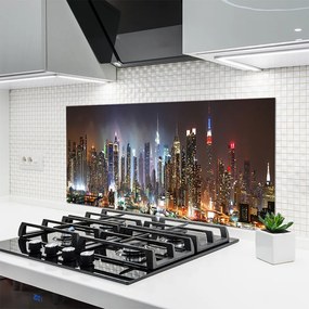 Panel Szklany Światła Nocnego Nowego Jorku