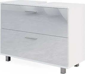 Szafka na wannę biały wysoki połysk 80x33x60.8 ilias