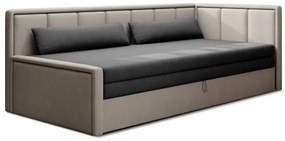 Sofa rozkładana z funkcją spania FULGEO jasna szara/szara prawa ELTAP