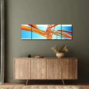 Obraz - Splecione linie, abstrakcja (170x50 cm)