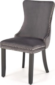 Aksamitne krzesło z ozdobnymi pinezkami Alda