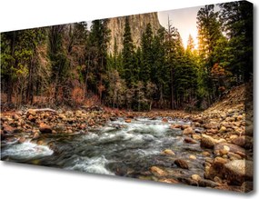 Fotoobraz na płótnie Jezioro w Objęciach Lasu