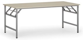 Stół konferencyjny FAST READY, 180x90 cm, szaro-srebrna podstawa, brzoza