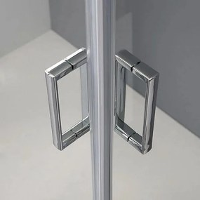 Kabina prysznicowa kwadratowa z drzwiami przesuwnymi "Genova Two" ze szkła hartowanego błyszczącego cm 90x90 185h