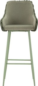 Zielone tapicerowane hokery zestaw z podłokietnikami 2 szt. (wysokość siedziska 78 cm) Alaska – Mauro Ferretti