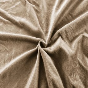 PrzytulneMieszkanie.pl Prześcieradło z mikropluszu SOFT 90x200 cm brązowe