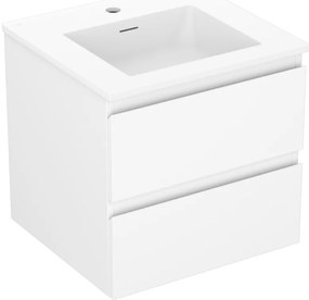 Mexen Orio szafka łazienkowa 50 cm z umywalką Otis, 2 szuflady, biała mat - 91A10-05047-2-BFF01-W18M01