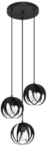 Czarna stalowa lampa wisząca nad stół - 7X A191 W6-S64