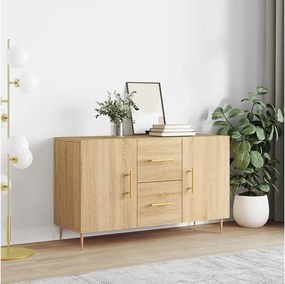 Nowoczesny Bufet Dębowy Sonoma 100x36x60 cm Z Drewna Inżynieryjnego