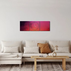Obraz - wulkan (z zegarem) (90x30 cm)