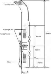 Kolumna prysznicowa 8815 z termostatem SEDAL