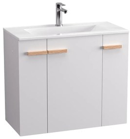 Szafka pod umywalkę L-WOOD 79 cm biały połysk KROFAM