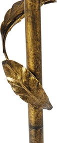 Lampa podłogowa złota z pomarańczowym kloszem i złotym wnętrzem 50 cm - Linden