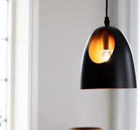 Czarna designerska lampa wisząca ELDA