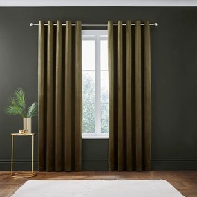 Zasłony częściowo zaciemniające (dimout) w kolorze khaki zestaw 2 szt. 168x229 cm Kingsley – Catherine Lansfield