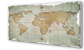 Obraz drukowany na płótnie Mapa Świata