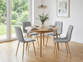 Jasnoszare krzesło do jadalni LIBRA