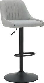 Hoker barowy z regulacją wysokości - tkanina - szary - NEDDY