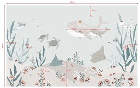 Tapeta dziecięca 400 cm x 248 cm Dreamy Seabed – Lilipinso