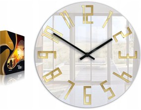 Zegar ścienny okrągły cichy nowoczesny akrylowy na ścianę duże cyfry loft