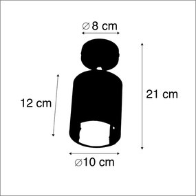 Nowoczesny reflektor czarny - Lofty