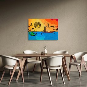 Obraz na szkle starożytnego obrazu (70x50 cm)