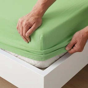 4Home prześcieradło jersey MAKO zielony, 90–100 x 200 cm, 90–100 x 200 cm