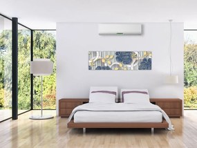 Obraz - róże i koła (170x50 cm)