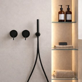 Szklana półka wnękowa 20 x 20 cm MOLIS Grafit | Różne kolory