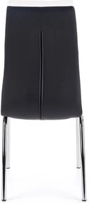Dwukolorowe krzesło na chromowanych nogach K186