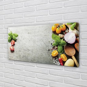 Obraz canvas na ścianę Klasyczne Przyprawy i Cebula
