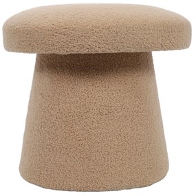 Pufa okrągła tapicerowana TEDDY grzybek boucle, Ø 43 x 38 cm