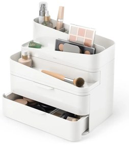 Biały plastikowy organizer łazienkowy Glam – Umbra