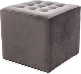 Tapicerowana pufa z ozdobnym siedziskiem Lori Velvet